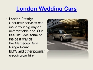 London Wedding Cars