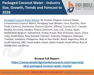 Packaged Coconut Water Market