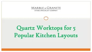 Quartz Worktops for 5 Popular Kitchen Layouts