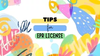 Tips for EPR License