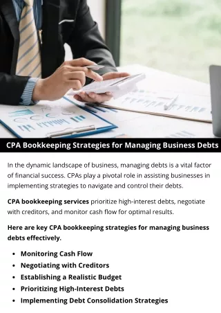 CPA Bookkeeping Strategies for Managing Business Debts