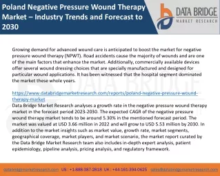 Poland Negative Pressure Wound Therapy Market – Industry Trends and Forecast to 2030