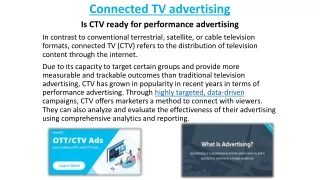 Connected TV advertising