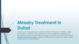 Miradry Treatment in Dubai