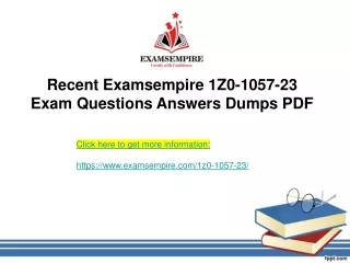 Free Download Examsempire 1Z0-1057-23Exam Questions Answers Dumps PDF