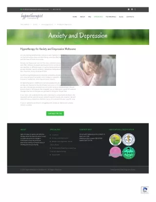 Hypnotherapy for Anxiety and Depression Melbourne