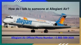 How do I talk to someone at Allegiant Air