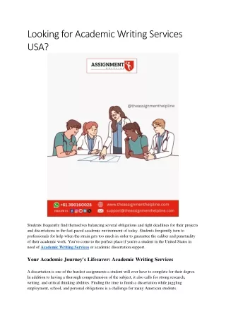 Looking for Academic Writing Services USA