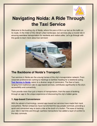 Taxi in Noida