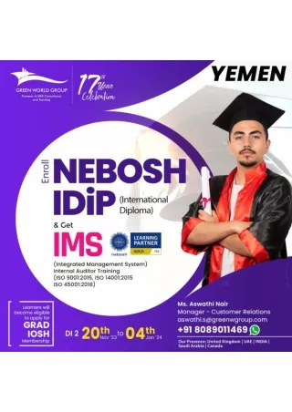 Power Your Team Enhancing HSE Knowledge With Green World Group - Nebosh I dip In Yemen
