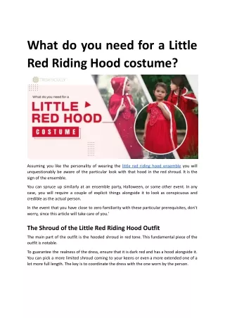 What do you need for a Little Red Riding Hood costume_.docx