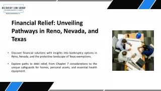 Financial Relief Unveiling Pathways in Reno, Nevada, and Texas