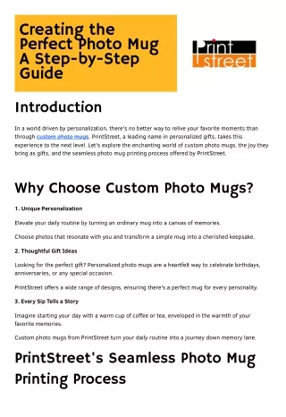 Personalized photo mug