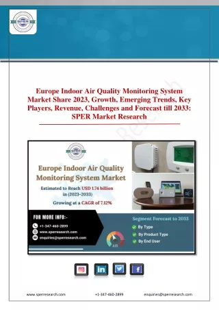 Europe Indoor Air Quality Market Growth, Latest Trends, Future Share by 2033