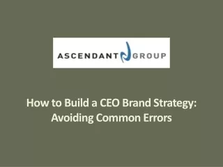 Building a Distinguished CEO Brand Strategy