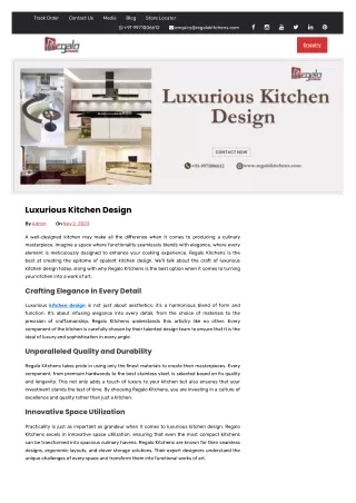 Luxurious Kitchen Design