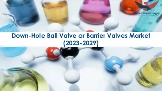Down-Hole Ball Valve or Barrier Valves Market Size, Growth and Research Report 2