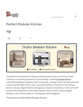 Perfect Modular Kitchen