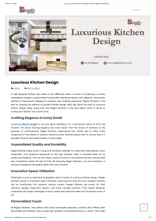 Luxurious Kitchen Design