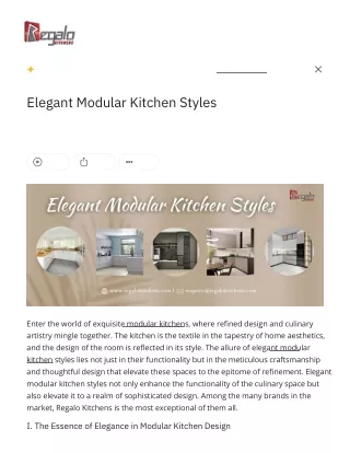 Elegant Modular Kitchen Styles