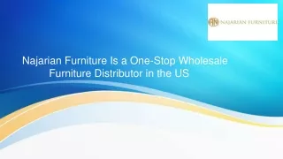 Najarian Furniture Is a One-Stop Wholesale Furniture Distributor in the US