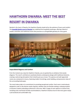 Hawthorn Dwarka
