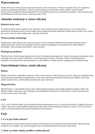 Sztuka uliczna: aktualne tendencje i najwybitniejsi twórcy