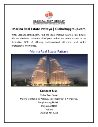 Marina Real Estate Pattaya | Globaltopgroup.com