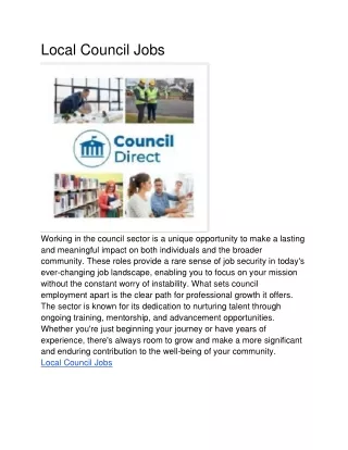 Local Council Jobs