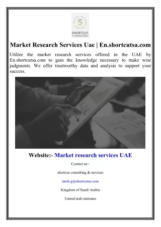 Market Research Services Uae  En.shortcutsa.com