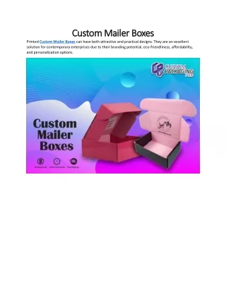 Custom Mailer Boxes