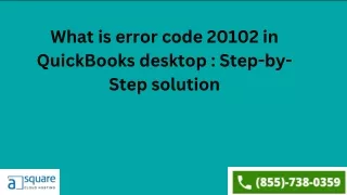 QuickBooks Payroll Error 20102: Causes and Solutions |1.855.738.0359