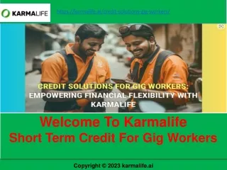 Short Term Credit For Gig Workers