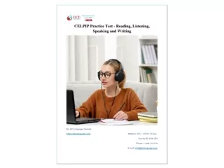 CELPIP Practice Test - Reading, Listening, Speaking and Writing