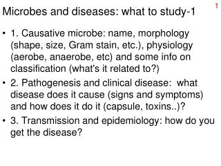 Microbes and diseases: what to study-1