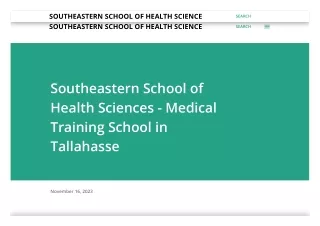 Southeastern School of Health Sciences - Medical Training School in Tallahassee