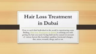 Hair Loss Treatment in Dubai