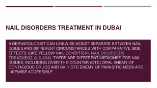 Nail Disorders Treatment in Dubai