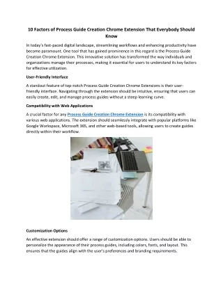 10 Factors of Process Guide Creation Chrome Extension That Everybody Should Know