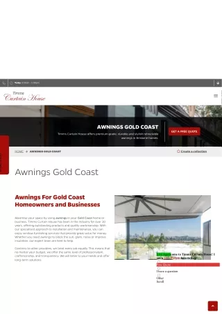 Awnings Gold Coast