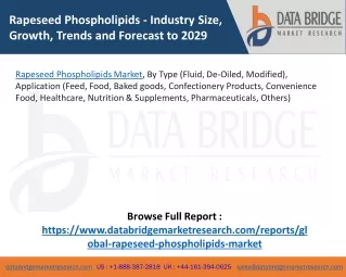 Rapeseed Phospholipids Market