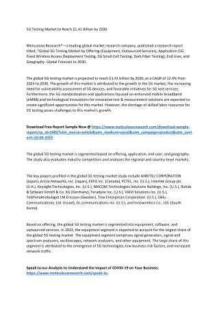 5G Testing Market