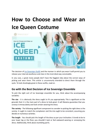 How to Choose and Wear an Ice Queen Costume.docx