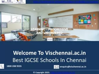 Best IGCSE Schools In Chennai