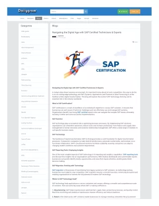 Navigating the Digital Age with SAP Certified Technicians & Experts