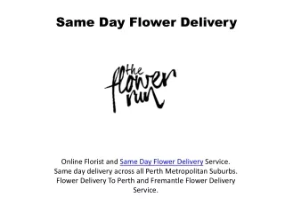 Same Day Flower Delivery