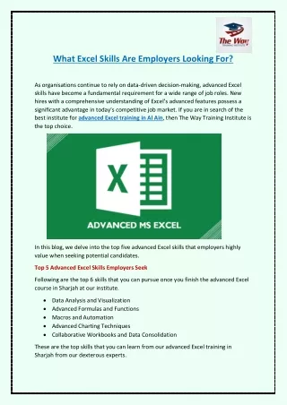 What Excel Skills Are Employers Looking For