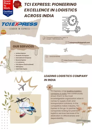 leading logistics company in India