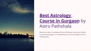 Best Astrology Course in Gurgaon