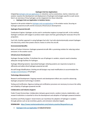 Hydrogen End-Use Applications PDF